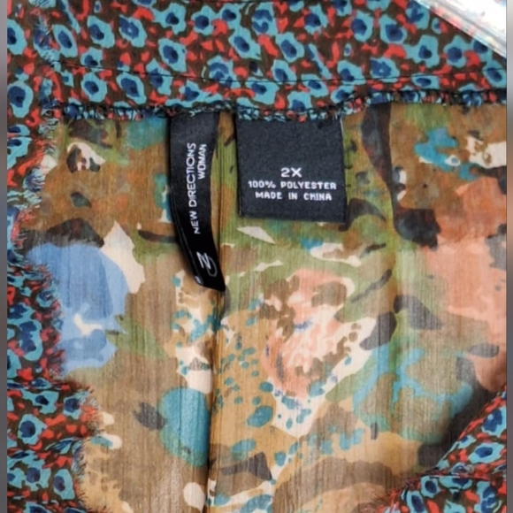 New Direction Ruffled Top 2X Fairy Y2K Steampunk Boho - Picture 6 of 8